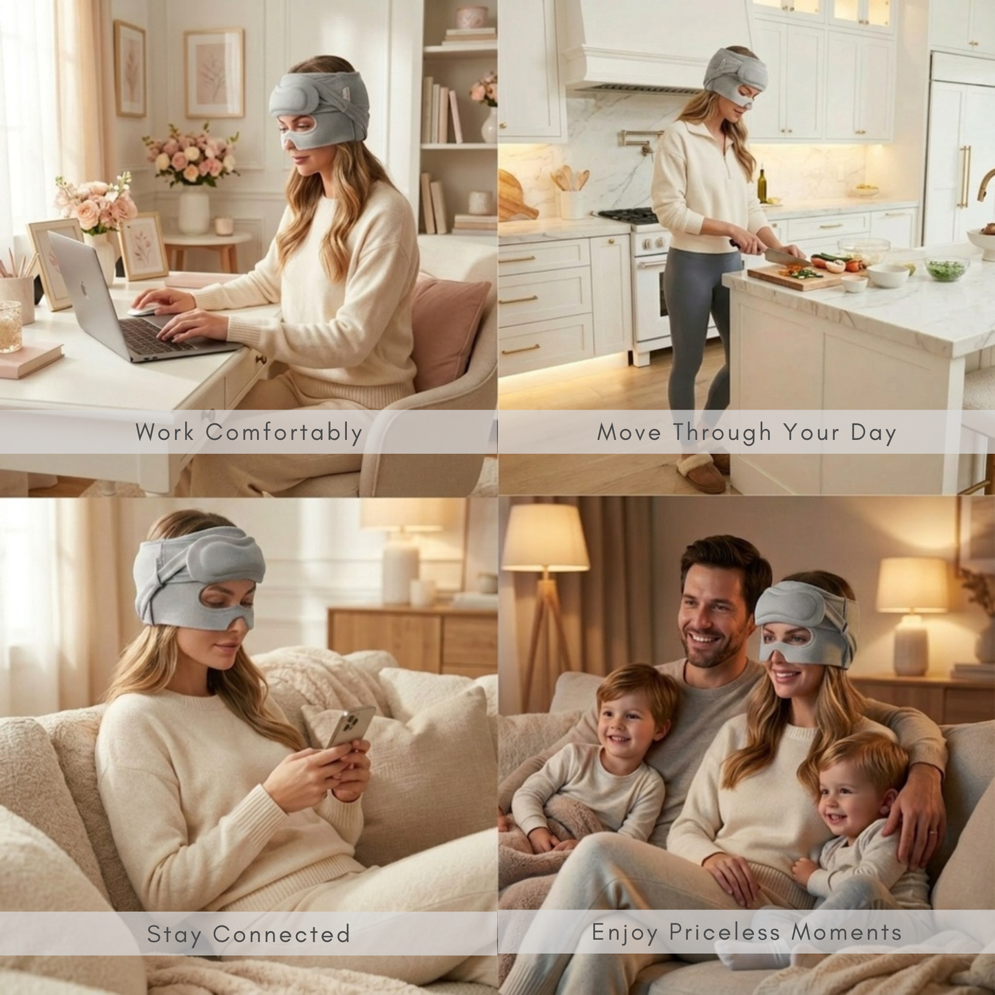 SD Luxe Temperature Therapy Cap - SLATE — Luxury Comfort for Head & Sensory Relief