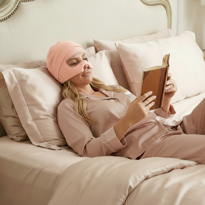 Luxe Migraine Relief Cap With Built In Eye Mask, Premium 360° Medical-Grade Gel Gentle Compression and Soft Breathable Fabric. Long-Lasting Headache Relief Cap. Luxury Gift Box + Storage Bag Included.