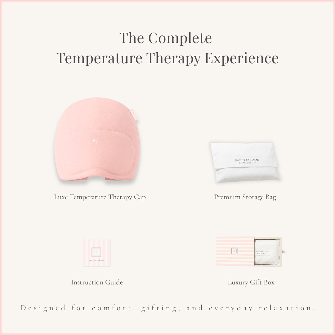 SD Luxe Temperature Therapy Cap - BLUSH — Luxury Comfort for Head & Sensory Relief