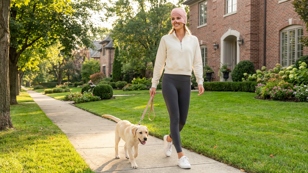 Luxe Migraine Relief Cap With Built In Eye Mask, Premium 360° Medical-Grade Gel Gentle Compression and Soft Breathable Fabric. Long-Lasting Headache Relief Cap. Luxury Gift Box + Storage Bag Included.
